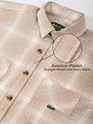 Sandy Beige Plaid Shirt for Men