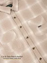 Sandy Beige Plaid Shirt for Men