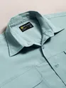 Sky Blue Baggy Pocketed Shirt