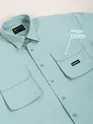 Sky Blue Baggy Pocketed Shirt