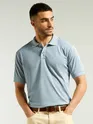 Sky Blue Structured Polo T-Shirt