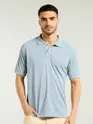 Sky Blue Structured Polo T-Shirt