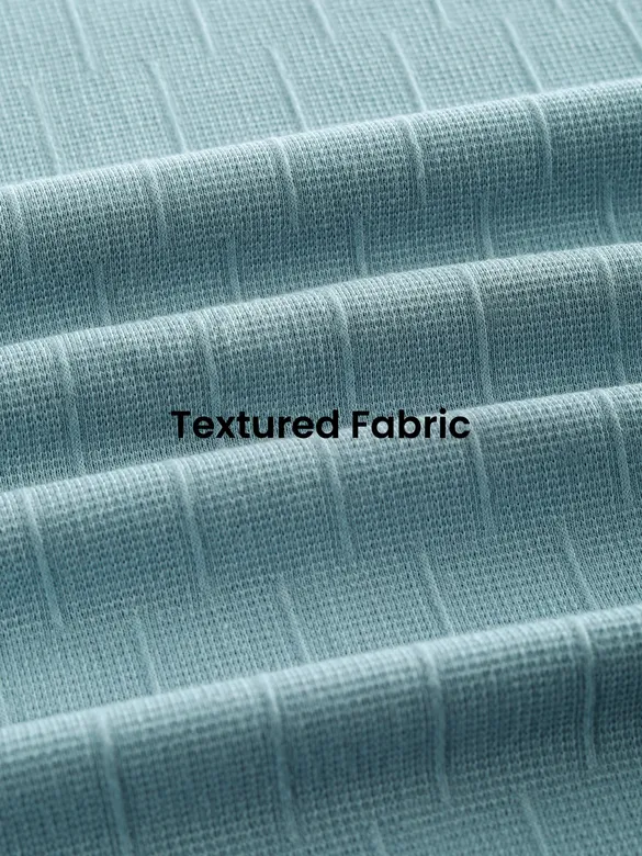 Sky Blue Textured Oversized T-shirt