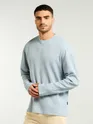 Sky Blue Waffle Texture Oversized T-shirt