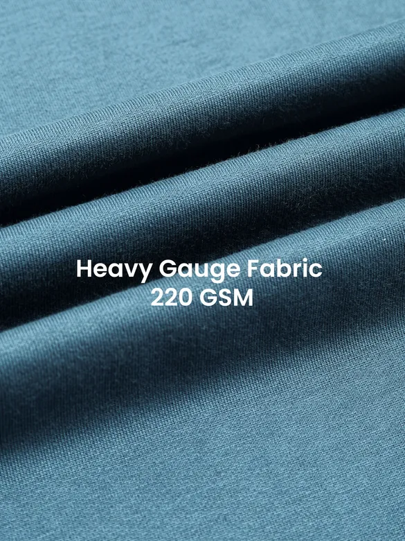 Smoky Blue Jersey Knit Oversized T-Shirt