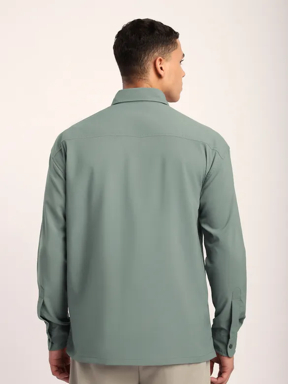 Space Grey Baggy Pocketed Shirt