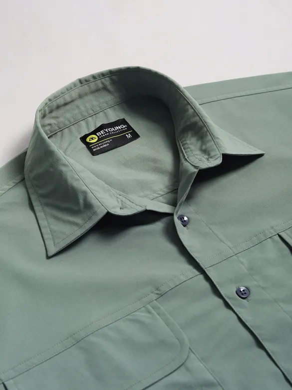 Space Grey Baggy Pocketed Shirt