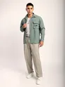 Space Grey Baggy Pocketed Shirt
