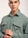 Space Grey Baggy Pocketed Shirt