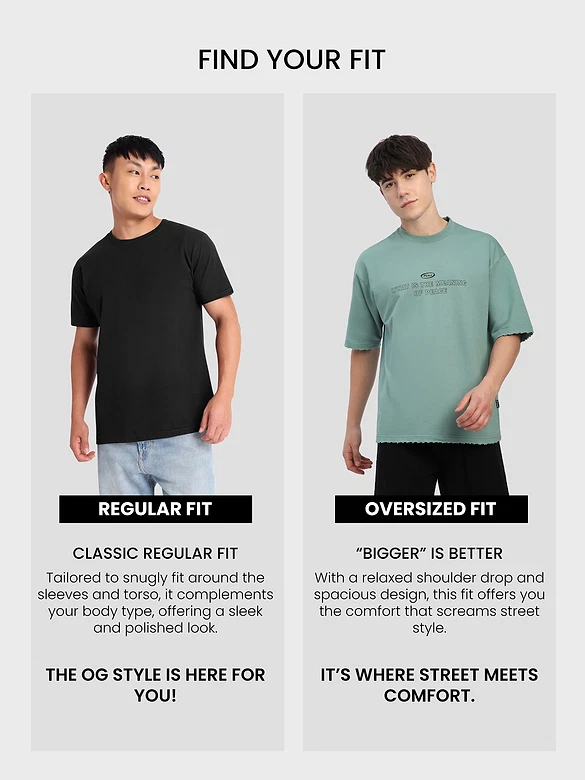 Teal Green Peace Printed Ribbed Edge Oversized T-Shirt