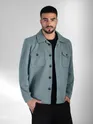 True Blue Textured Pocketed Jacket
