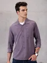 Violet Solid Suede Shirt