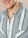 White and Blue Striped Shirt