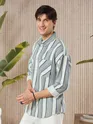 White and Blue Striped Shirt