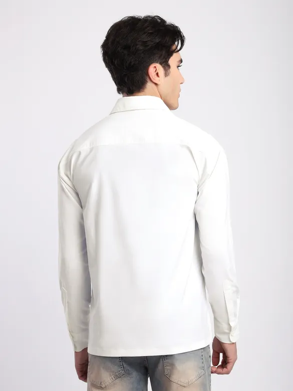 White Baggy Pocketed Shirt