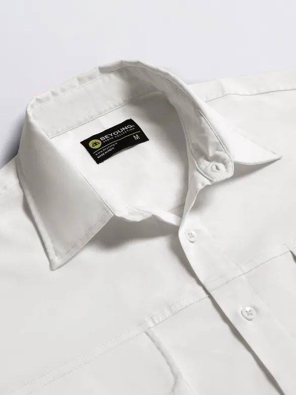 White Baggy Pocketed Shirt