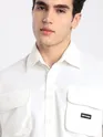 White Baggy Pocketed Shirt