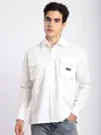 White Baggy Pocketed Shirt