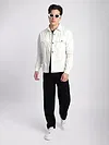 White Block Textured Shacket