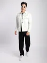 White Block Textured Shacket