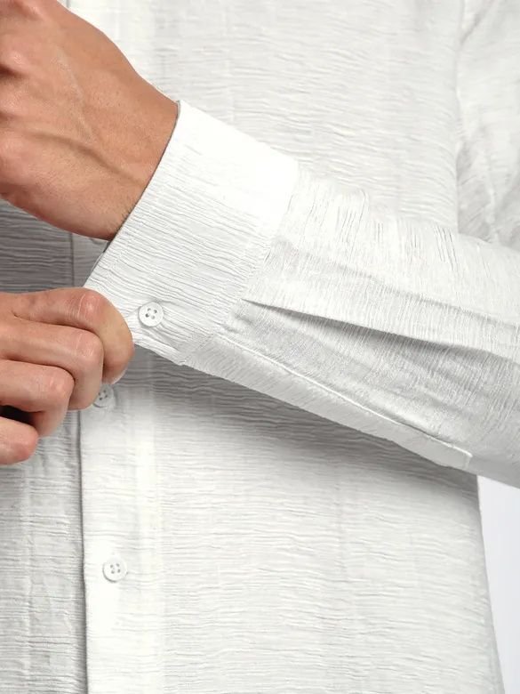White Crinkled Shirt