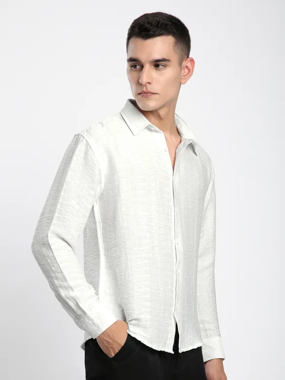 White Crinkled Shirt