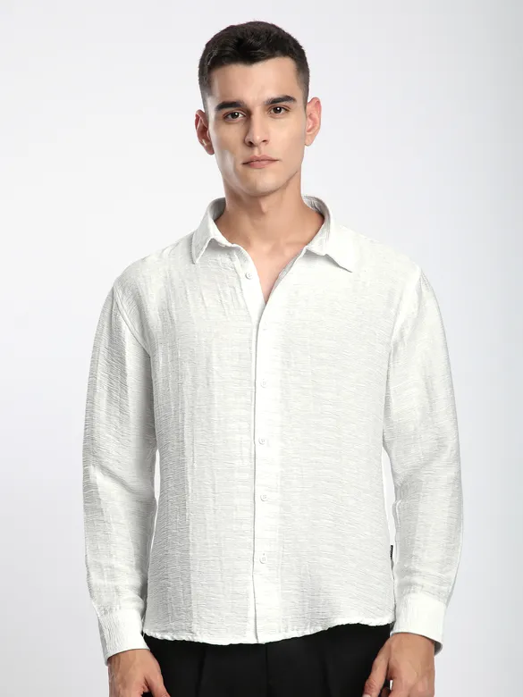 White Crinkled Shirt