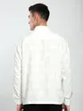 White Fur Geometric Textured Shirt