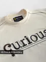 White HD Embroidered Dual Sleeves Oversized T-Shirt