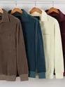 White Polo Collar Sweatshirt