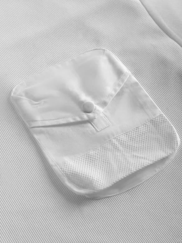 White Puff Patch Pocket Oversized T-Shirt