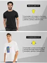 White Puff Printed Oversized T-shirt For Men