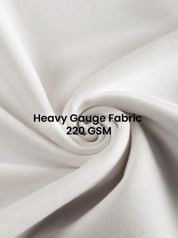 White Puff Printed Oversized T-shirt For Men