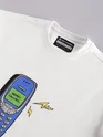White Puff Printed Oversized T-shirt For Men