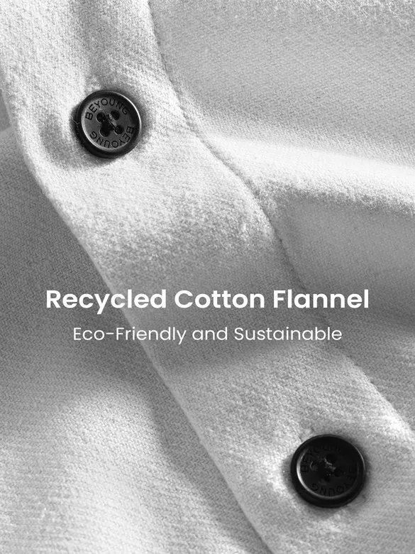 White Recycled Flannel Shirt
