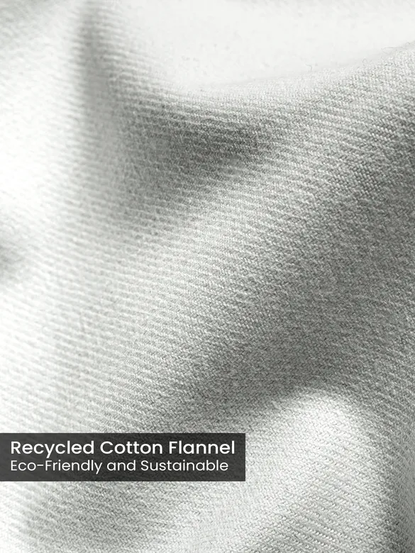 White Recycled Flannel Shirt