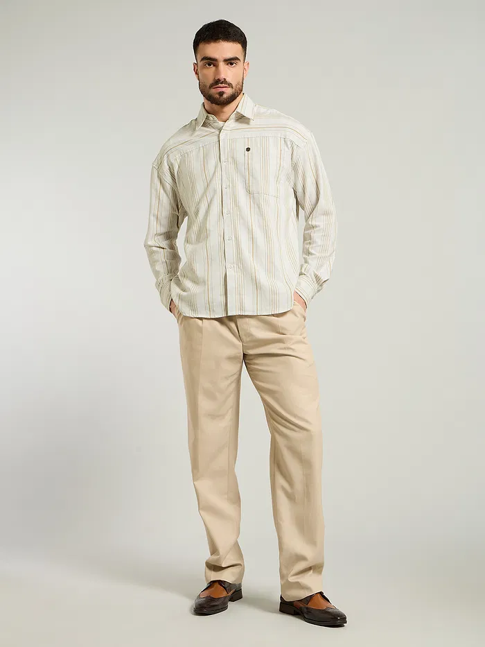 White Striped Cotton Shirt