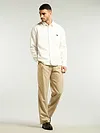 WhiteTextured Waffle Shirt