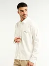 WhiteTextured Waffle Shirt