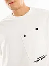White Tilted Patch Pocket Oversized T-shirt