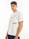 White Tilted Patch Pocket Oversized T-shirt