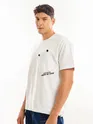 White Tilted Patch Pocket Oversized T-shirt