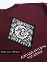 Wine Chinese Dragon Back Patch Oversized T-Shirt