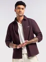 Wine Waffle Texture Shirt