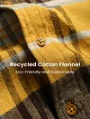 Yellow Recycled Plaid Flannel Shirt