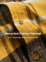 Yellow Recycled Plaid Flannel Shirt