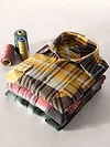 Yellow Recycled Plaid Flannel Shirt