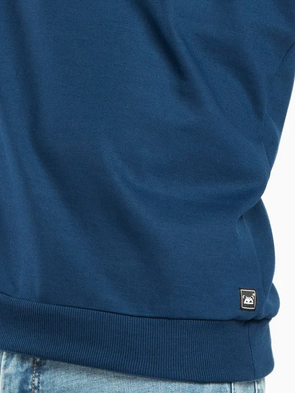 Plain Sea Blue Sweatshirt for Men