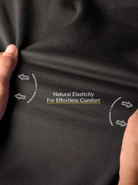 Black Faux Collar Sweatshirt For Men
