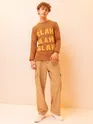 Blah Blah Flat Knit Sweater for Men